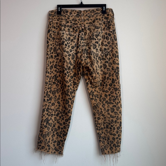 AMO Loverboy Leopard Printed Raw Hem Jeans - 29 - Picture 5 of 6